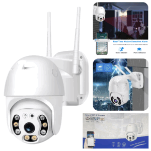 Camara Seguridad Exterior Wifi Domo App V380pro Motor Blanco