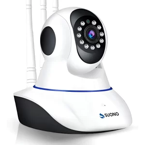 Camara Seguridad Vigilancia Infrarrojo Suono Alertas Triple Antena Blanco