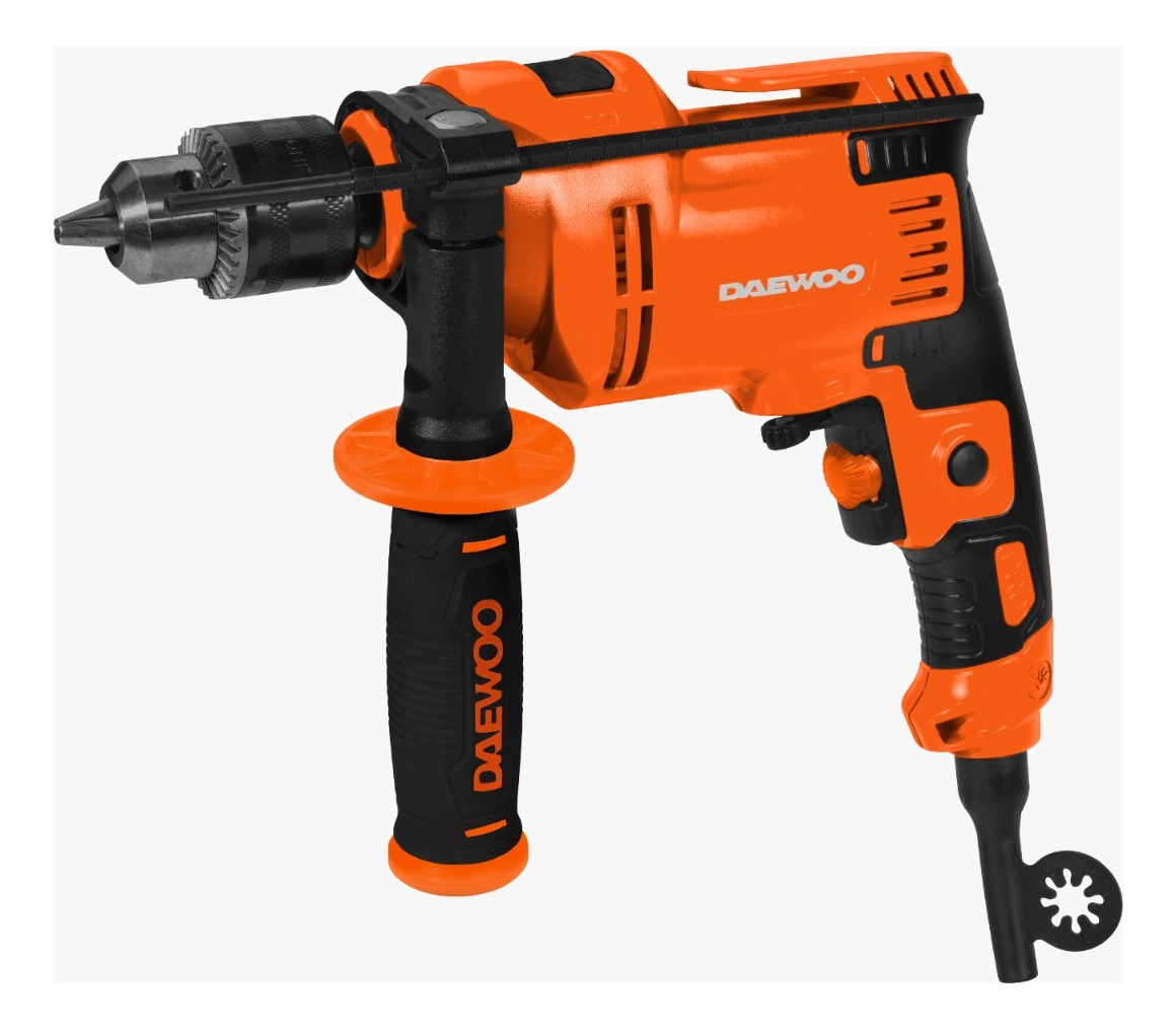 Taladro Percutor Eléctrico De 13 mm Daewoo Daid550k 550w Naranja Con Negro 50 Hz/60 Hz - Imagen 2